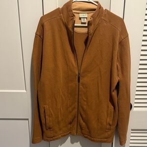 L.L. Bean Men's Tan Zip-Up Sweater